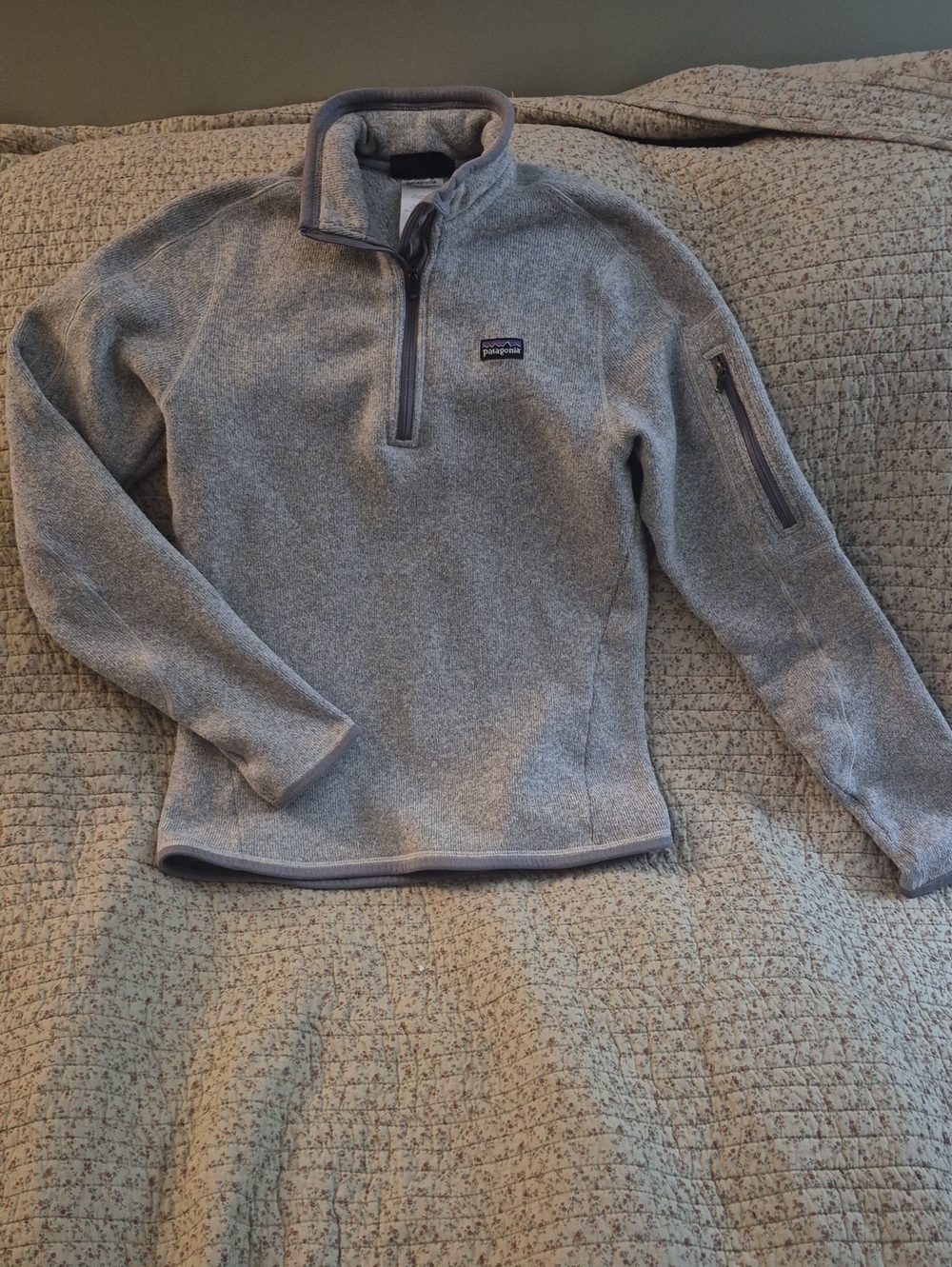 Patagonia WomebsLight Gray Half-Zip Fleece Pullover